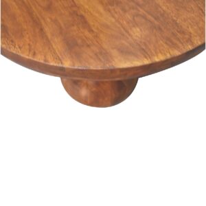 Reims Chestnut Mango Wood Ball Feet Round Coffee Table