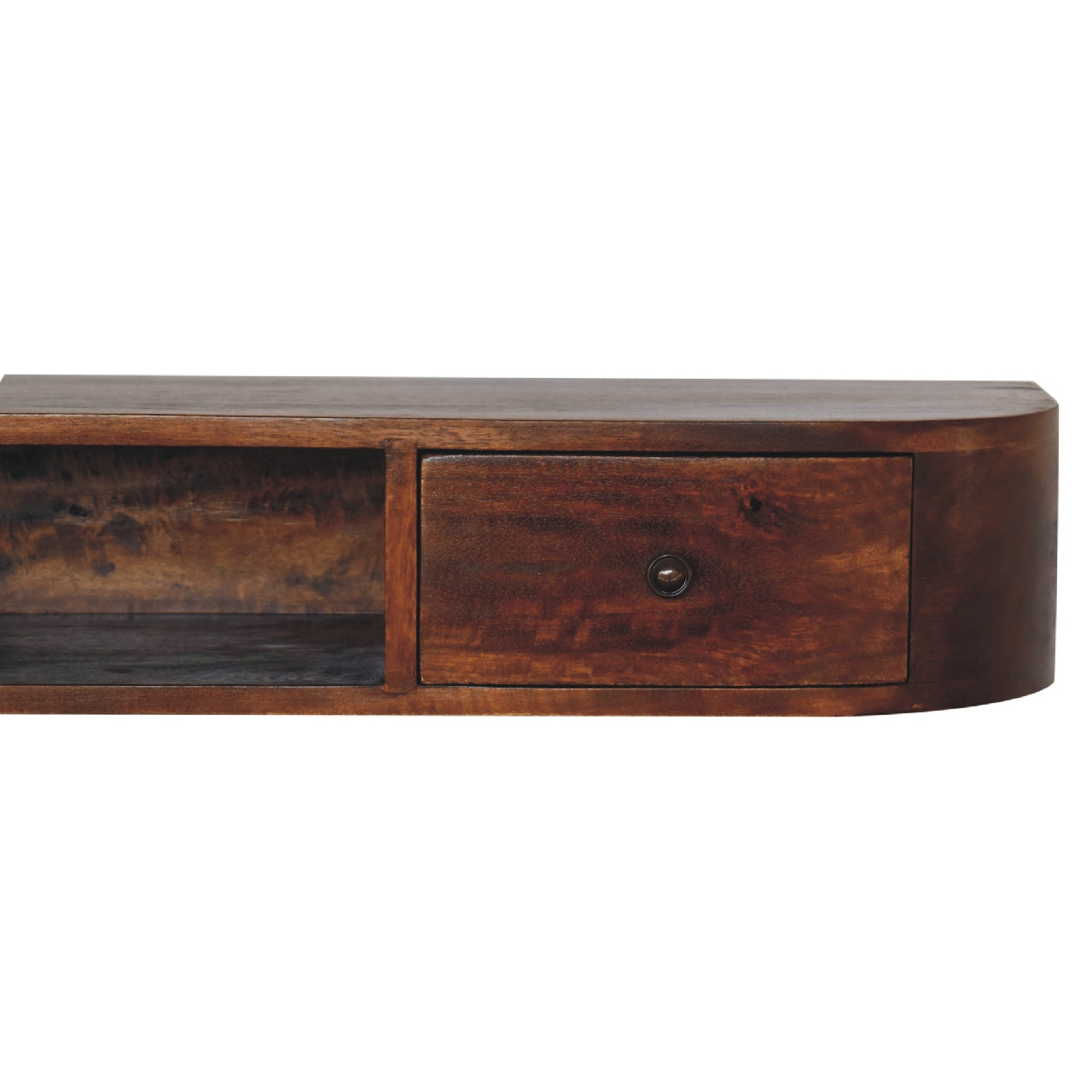 Waimea Curved 2 Drawer Wall Mounted Console Mango Wood