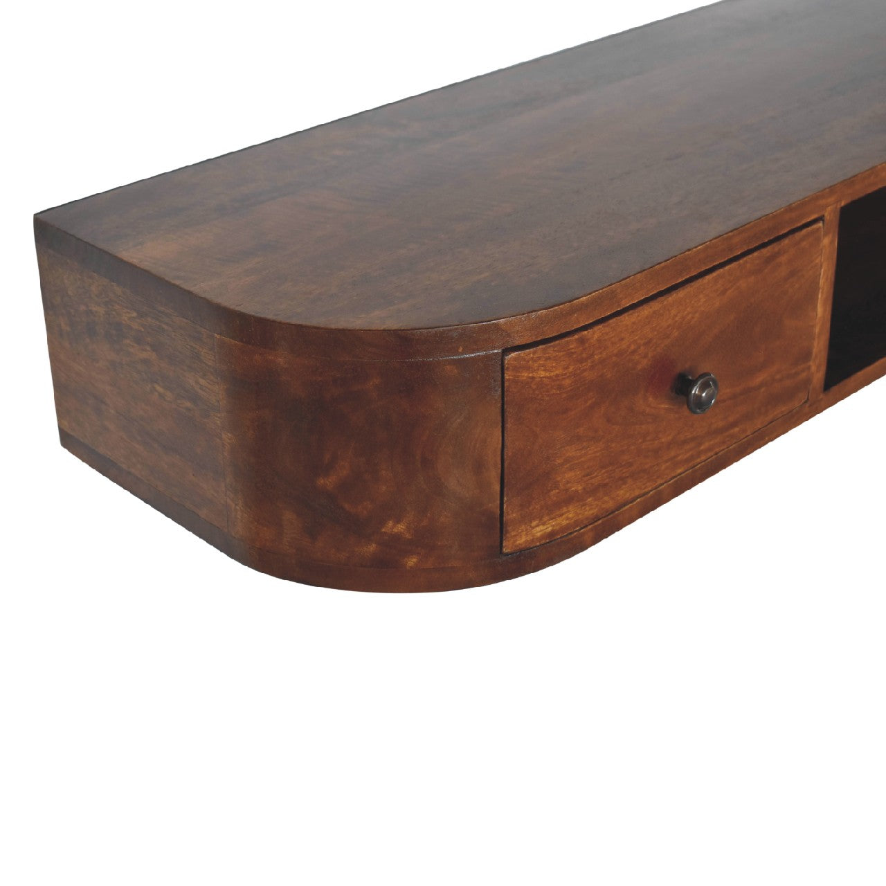 Waimea Curved 2 Drawer Wall Mounted Console Mango Wood