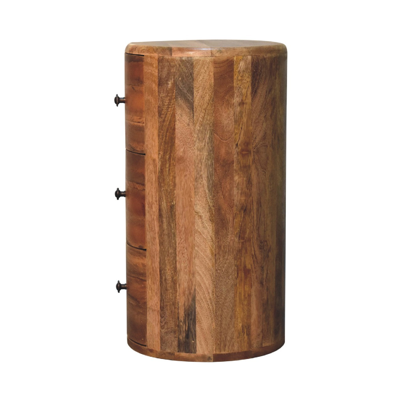 Procida Mango Wood 3 Drawer Drum Storage Chest