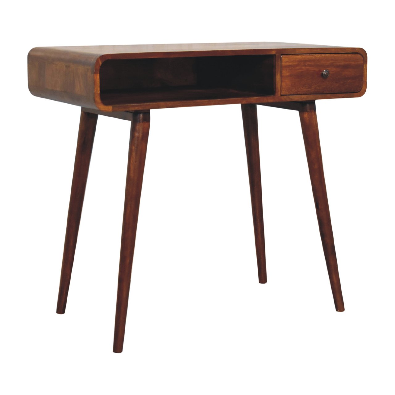 Ostuni Curved Chestnut Writing Desk