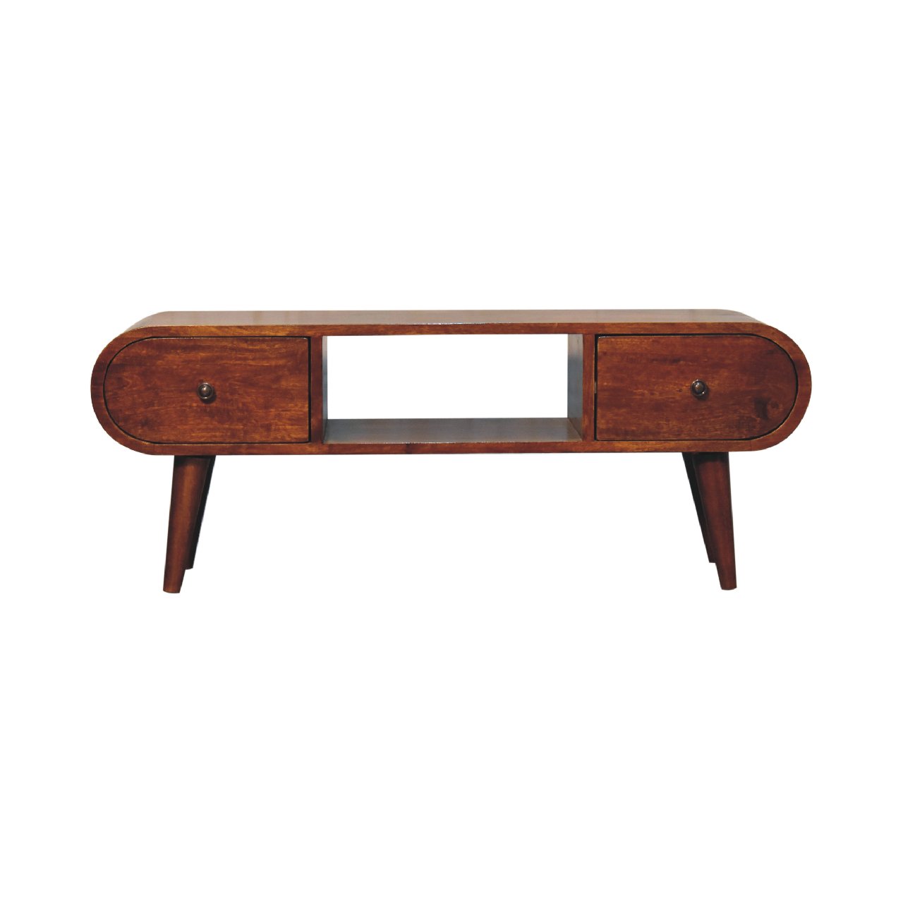 Honoka Chestnut Mango Wood TV Stand 2 Drawers