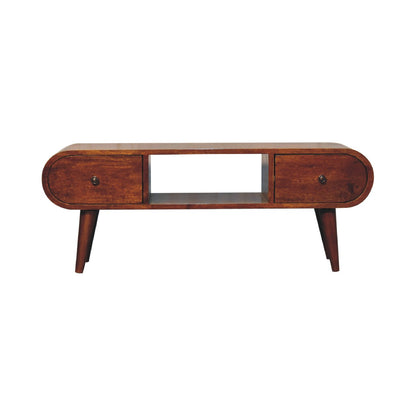 Honoka Chestnut Mango Wood TV Stand 2 Drawers