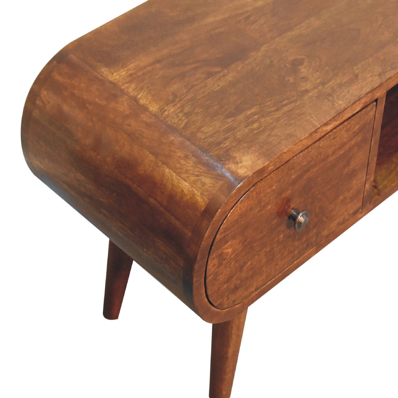 Honoka Chestnut Mango Wood TV Stand 2 Drawers