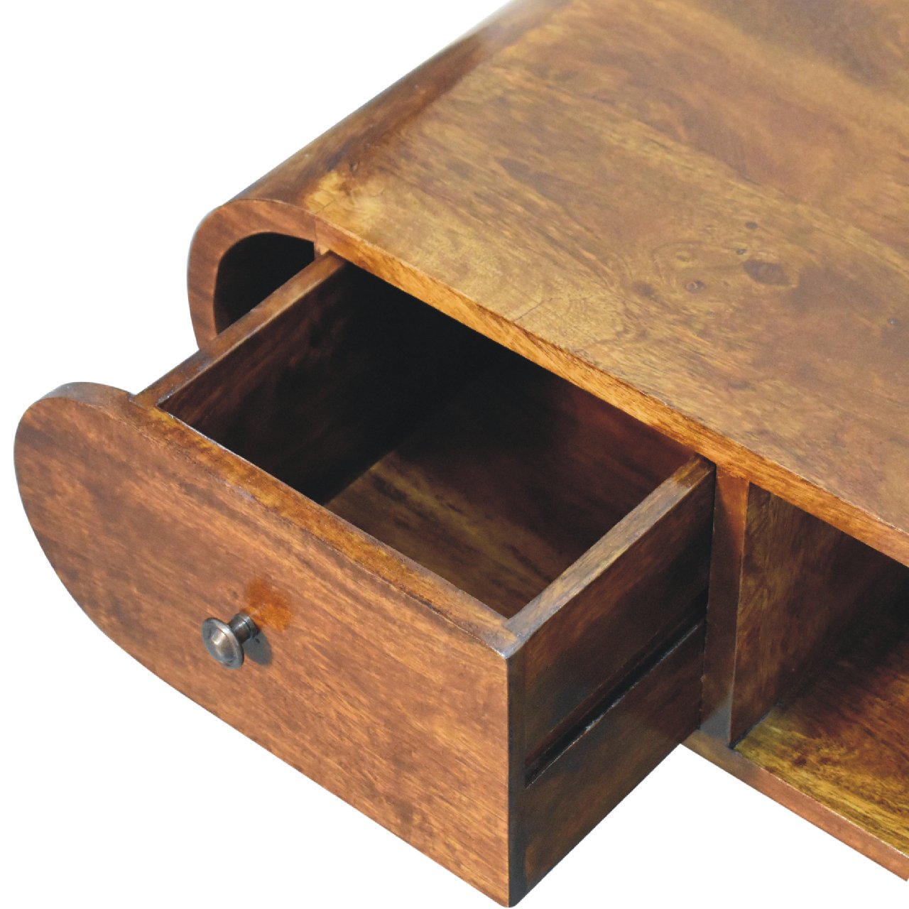 Honoka Chestnut Mango Wood TV Stand 2 Drawers