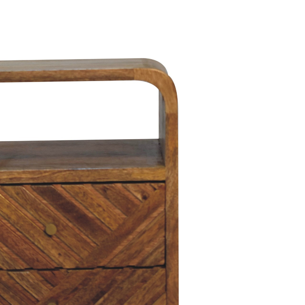 Alberobello Small Curved Mango Wood Bedside Table