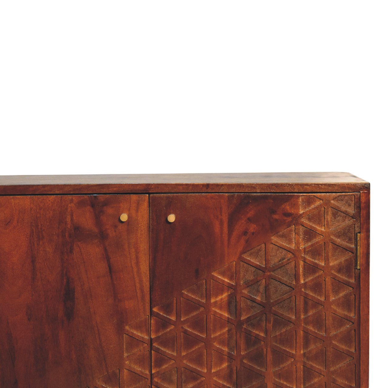 Polignano Chestnut Mango Wood Dice Storage Cabinet