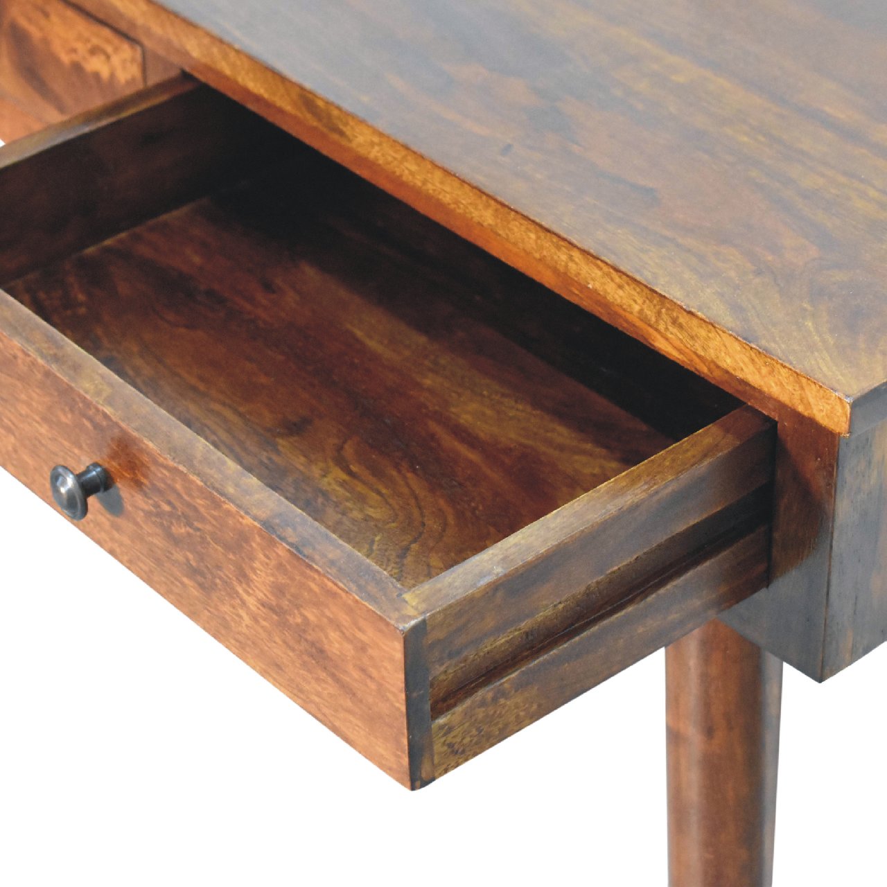 Kealakekua Chestnut Mango Wood Hallway 2 Drawer Console Table
