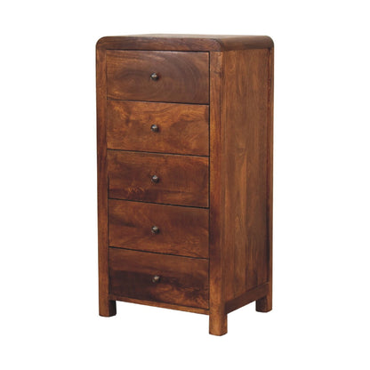 Tropea Mango Wood Tallboy Storage Cabinet