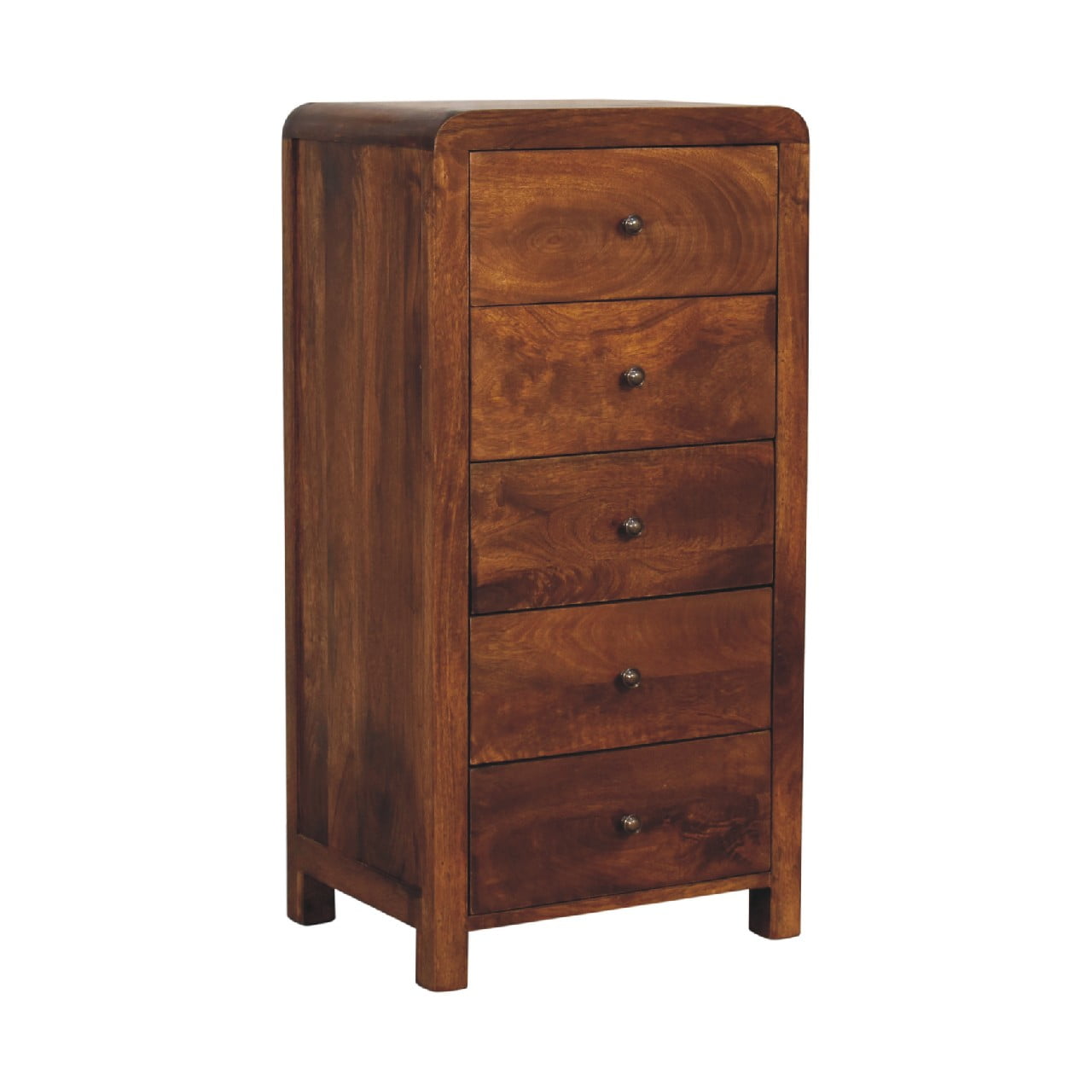 Tropea Mango Wood Tallboy Storage Cabinet