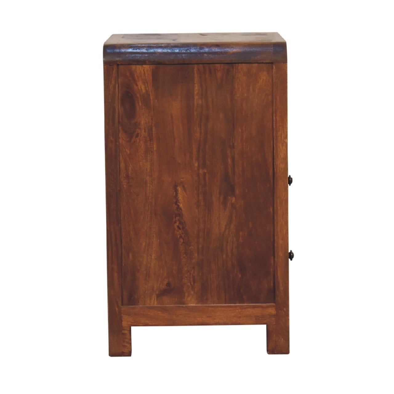 Tropea Mango Wood Bedside Table with 2 Drawers and Shelf