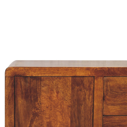 Tropea Mango Wood Cabinet 4 Drawers 1 Door
