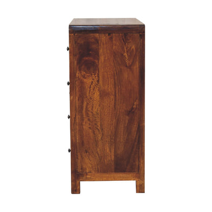 Tropea Mango Wood Cabinet 4 Drawers 1 Door