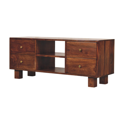 Bologna Sheesham Wood TV Media Unit 4 Drawers
