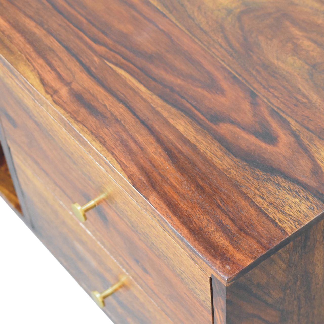 Bologna Sheesham Wood TV Media Unit 4 Drawers