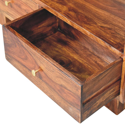 Bologna Large  Sheesham Wood Bookcase 2 Drawers