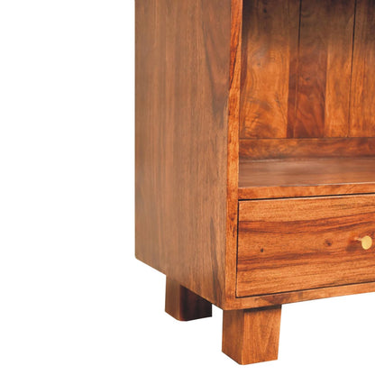 Bologna Large  Sheesham Wood Bookcase 2 Drawers