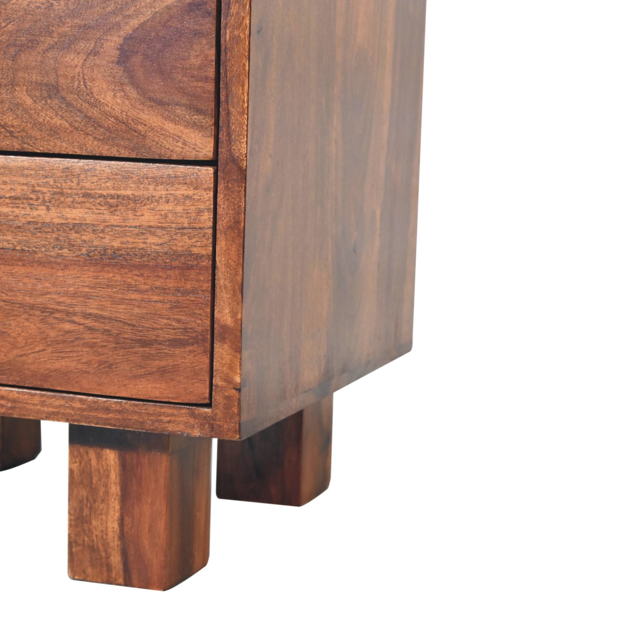 Bologna Dark Oak Sheesham Wood Bedside Table