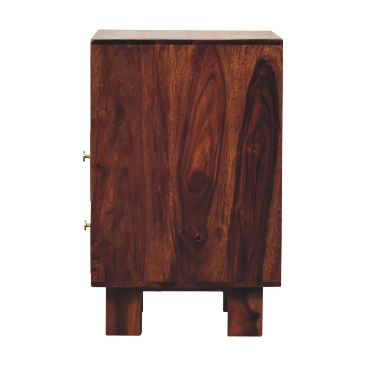 Bologna Dark Oak Sheesham Wood Bedside Table