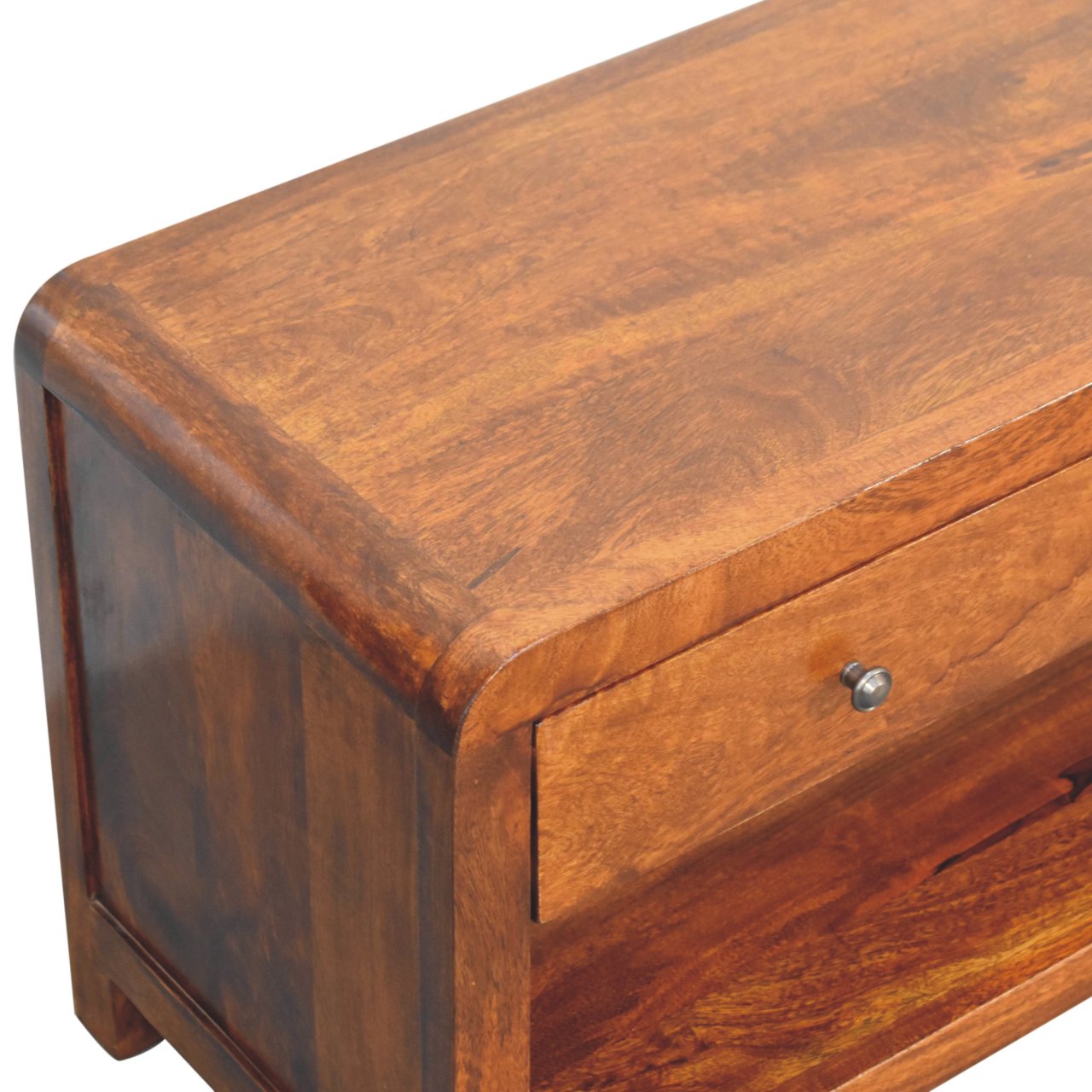 Tropea Solid Mango Wood TV Media Unit 3 Drawers and Shelf
