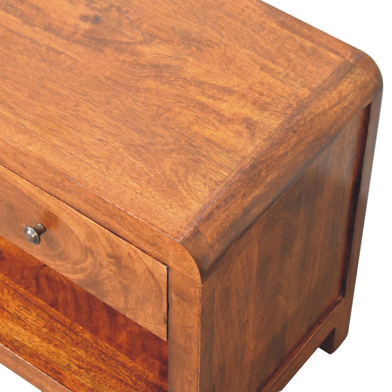 Tropea Solid Mango Wood TV Media Unit 3 Drawers and Shelf