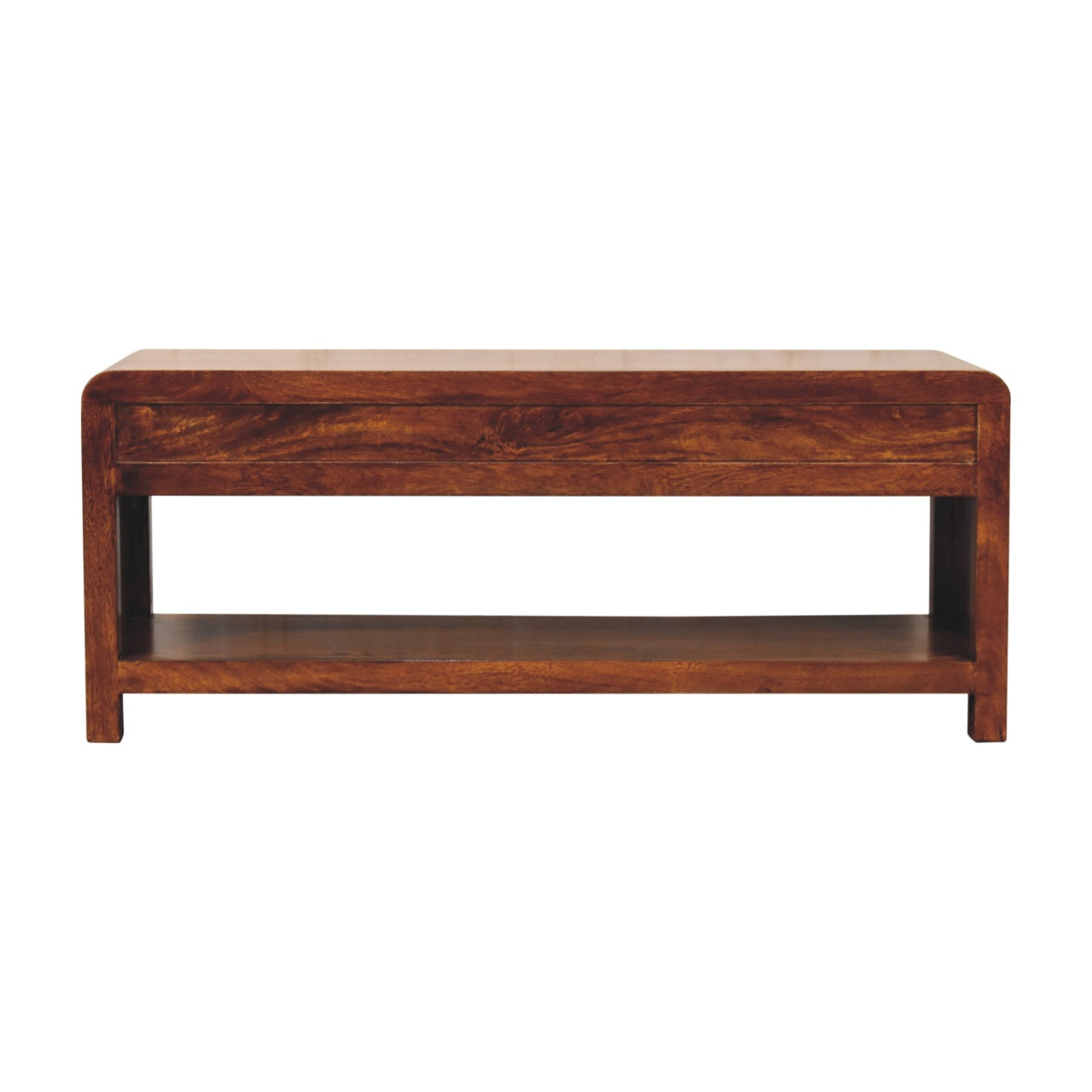 Tropea Solid Mango Wood TV Media Unit 3 Drawers and Shelf