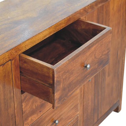 Tropea Solid Mango Wood Storage Sideboard 4 Drawers 2 Doors