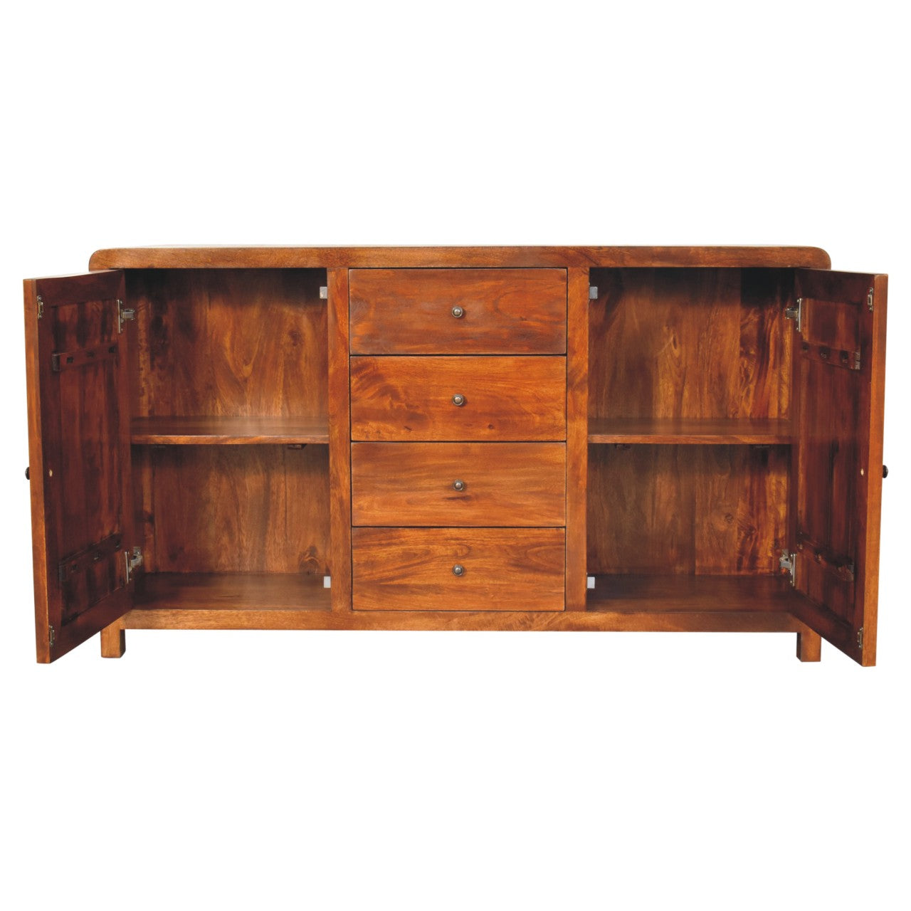 Tropea Solid Mango Wood Storage Sideboard 4 Drawers 2 Doors