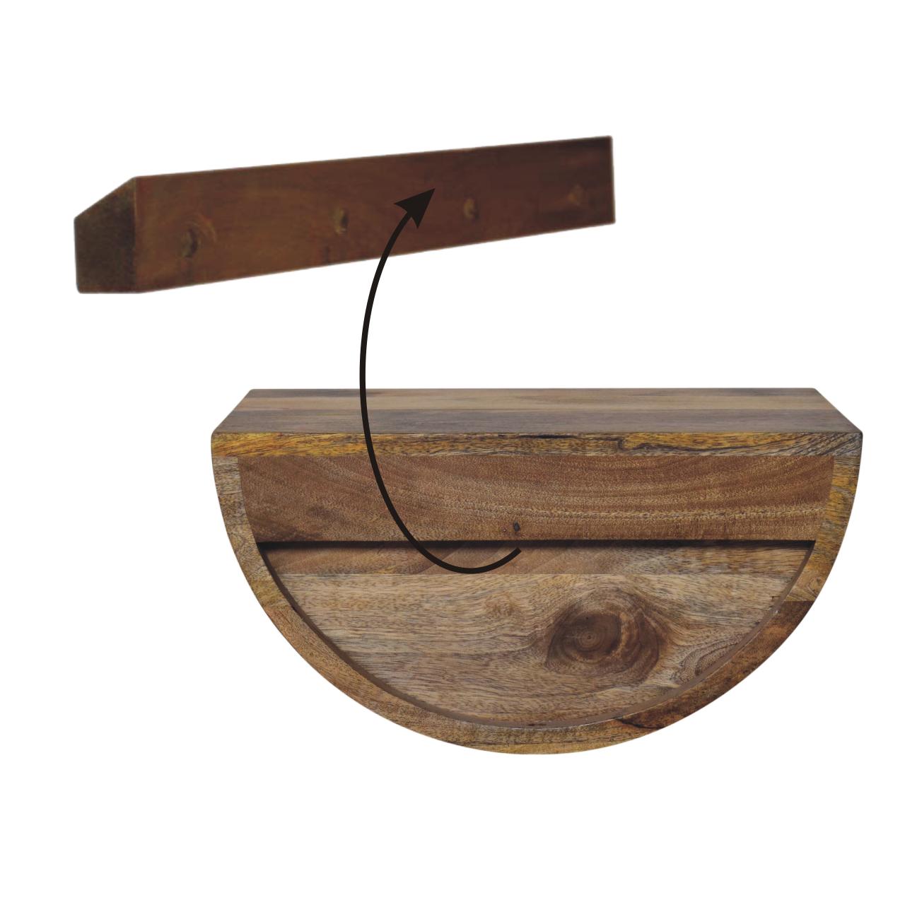 Orvieto Crescent Floating Bedside Table