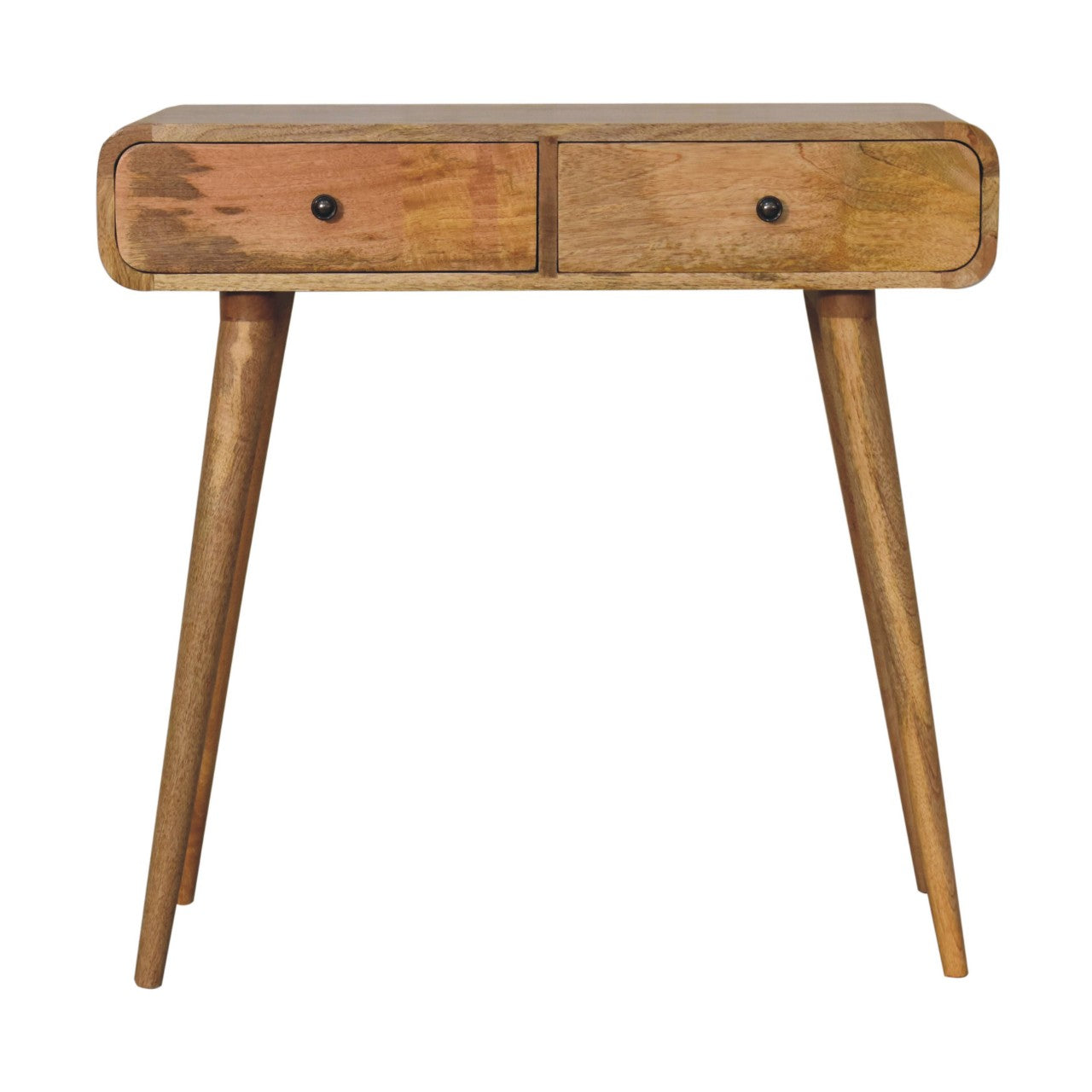 Rimini Mango Wood Curved Hallway Console Table
