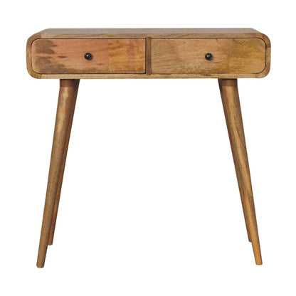 Rimini Mango Wood Curved Hallway Console Table