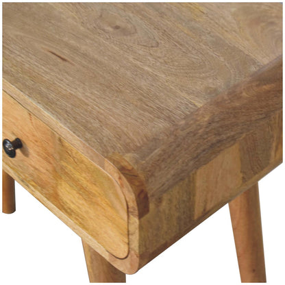 Rimini Mango Wood Curved Hallway Console Table