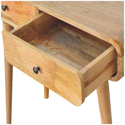 Rimini Mango Wood Curved Hallway Console Table