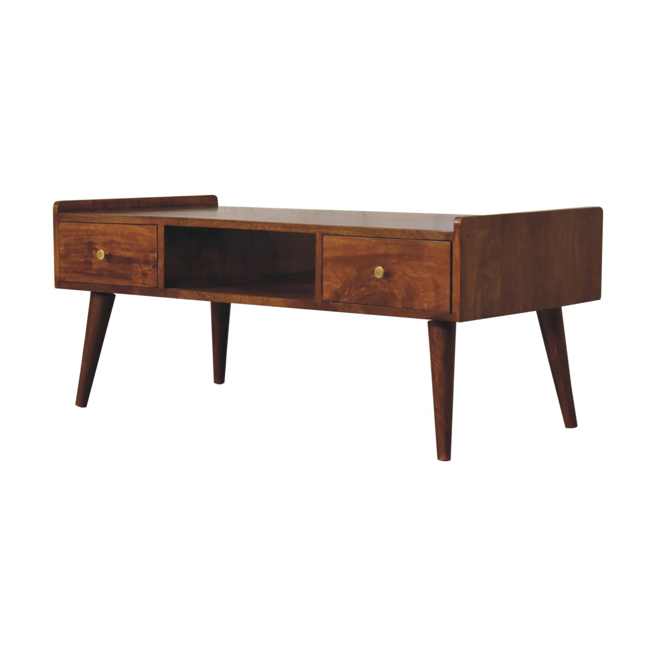 Volterra Chestnut Elevated Mango Wood TV Media Unit