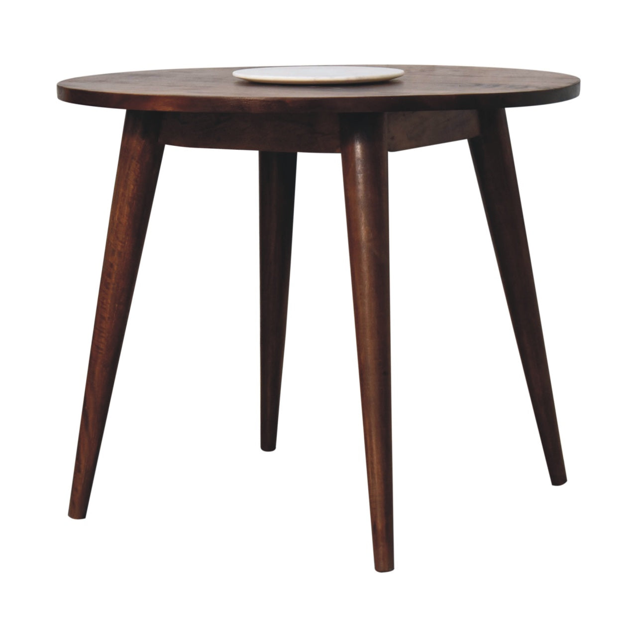 Sirmione Chestnut Round Nordic Dining Table