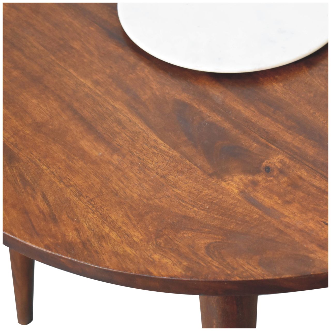 Sirmione Chestnut Round Nordic Dining Table