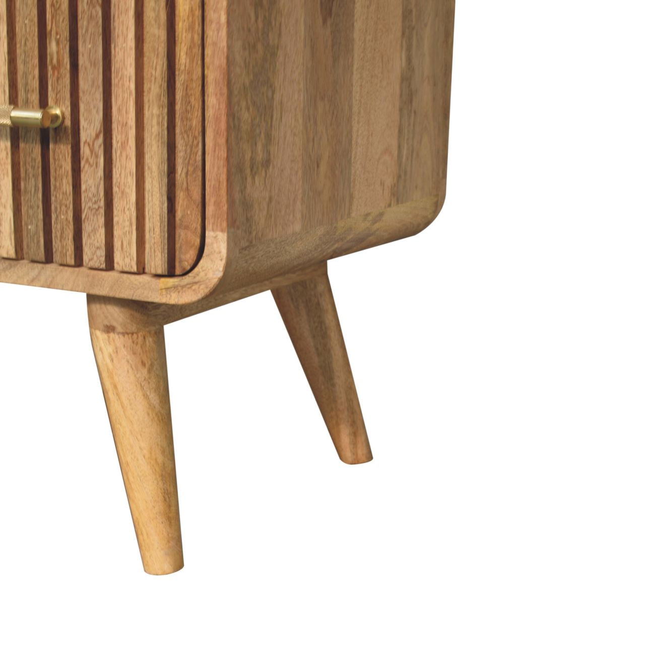 Puglia Mango Wood T-bar Ridged 3 Drawer Chest