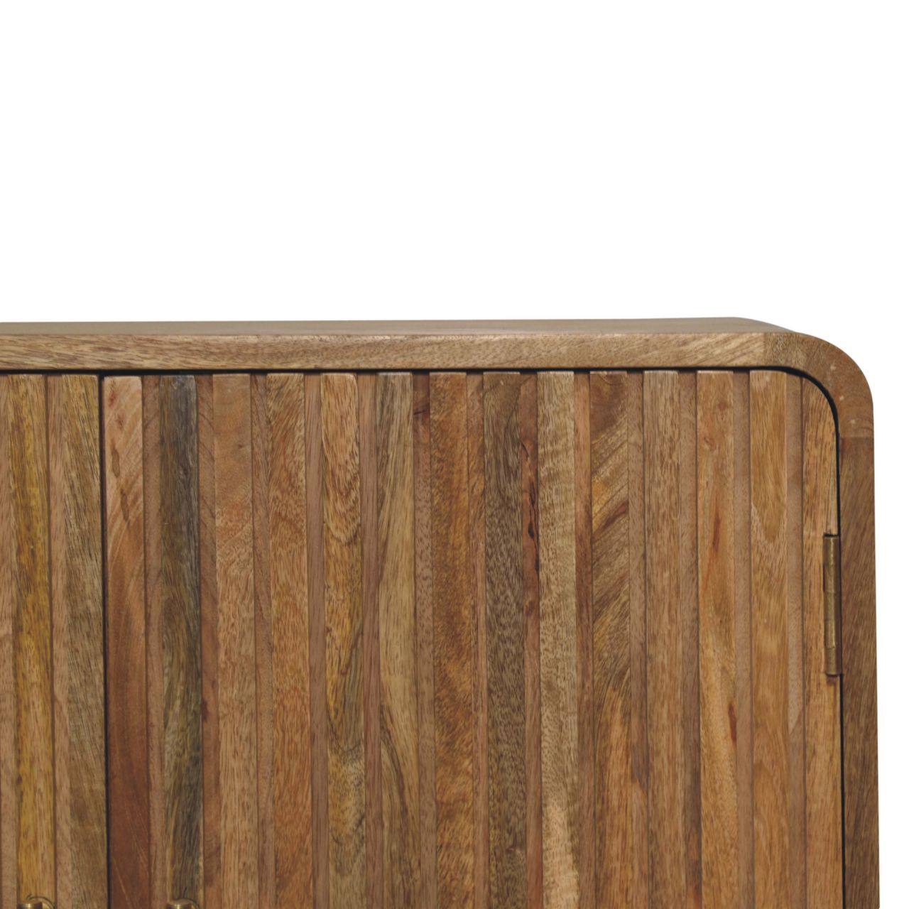 Puglia Mango Wood T-bar Ridged 2 Door Cabinet