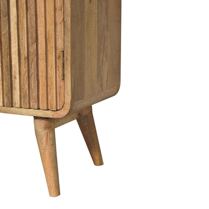 Puglia Mango Wood T-bar Ridged 2 Door Cabinet