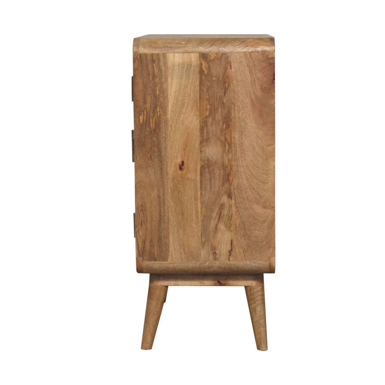 Puglia Mango Wood T-bar Ridged 2 Door Cabinet