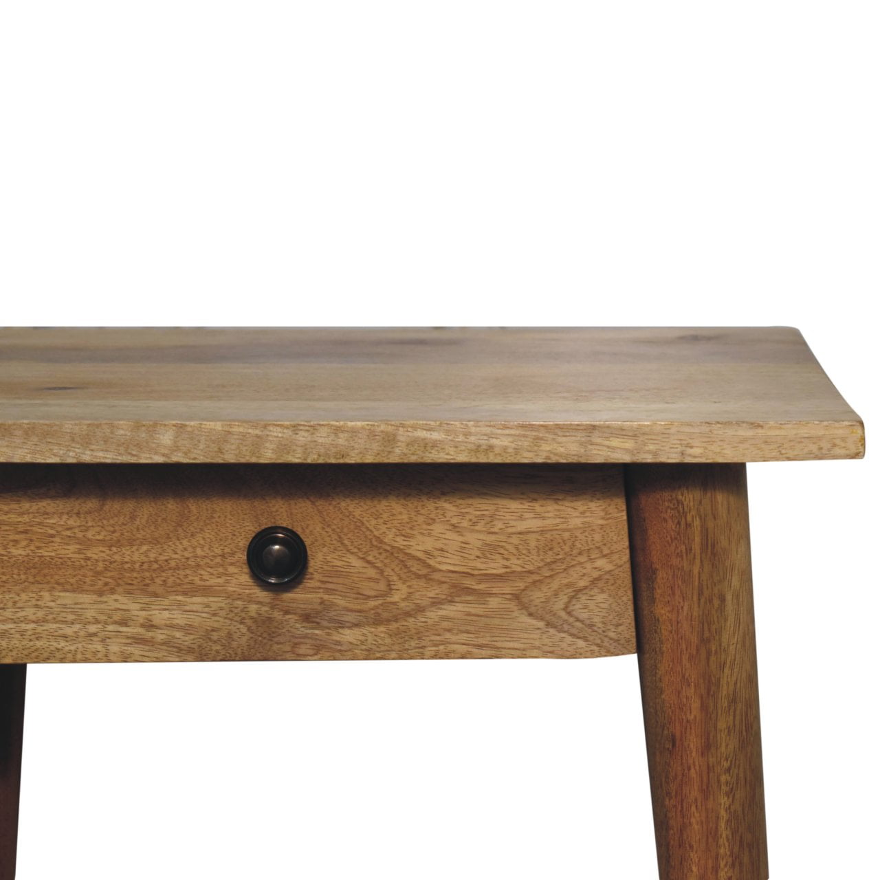 Pisa Solid Mango Wood Woven End Table