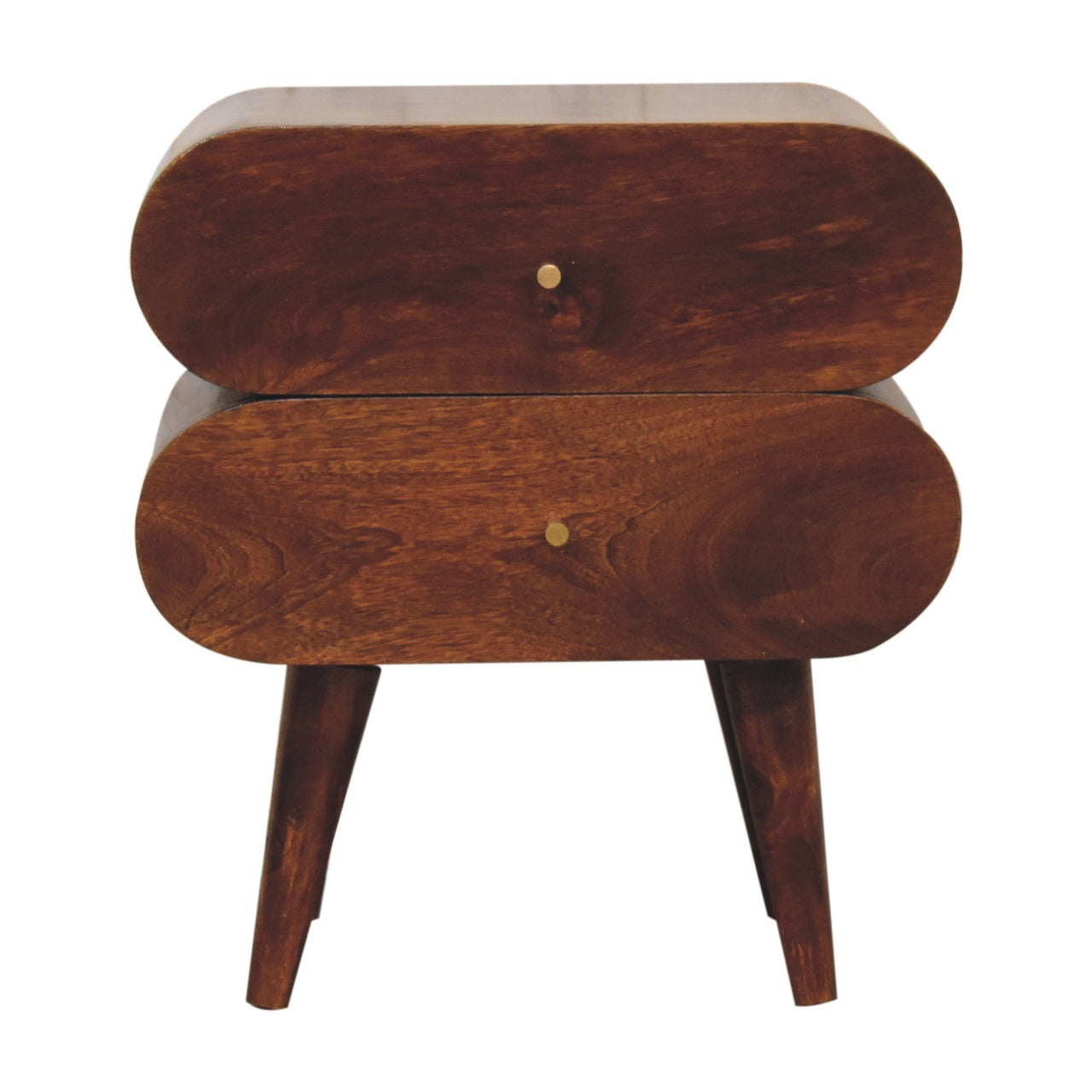 Brescia Bubble Chestnut Mango Wood Bedside table
