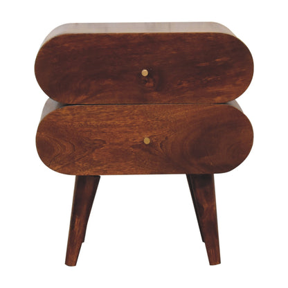 Brescia Bubble Chestnut Mango Wood Bedside table
