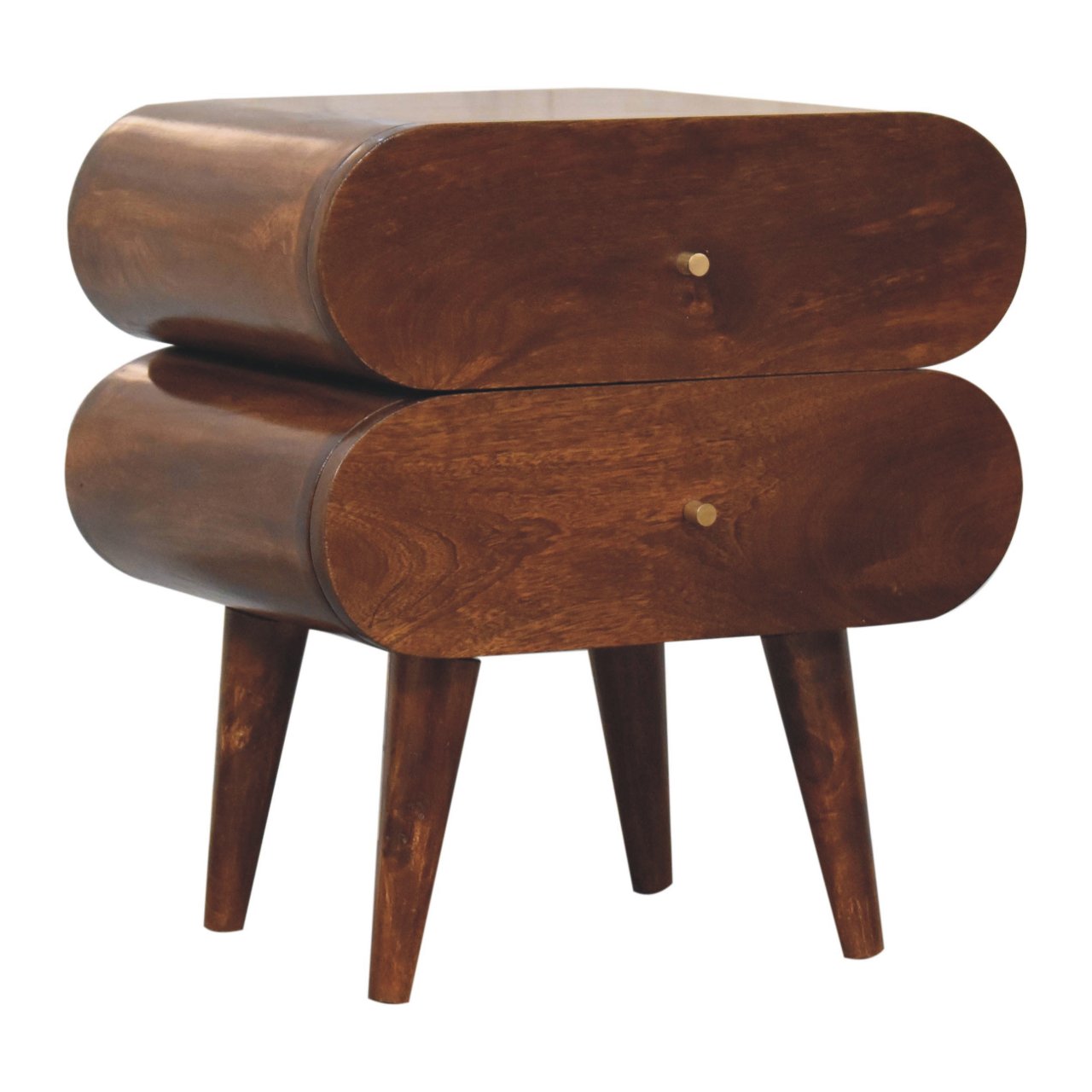 Brescia Bubble Chestnut Mango Wood Bedside table