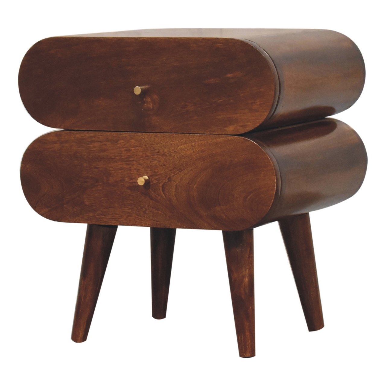 Brescia Bubble Chestnut Mango Wood Bedside table