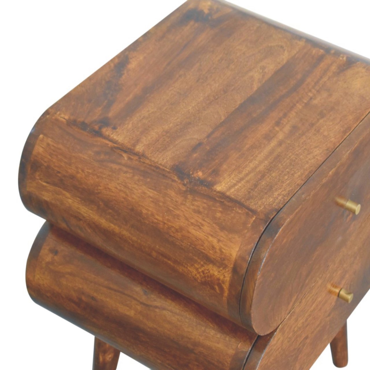 Brescia Bubble Chestnut Mango Wood Bedside table