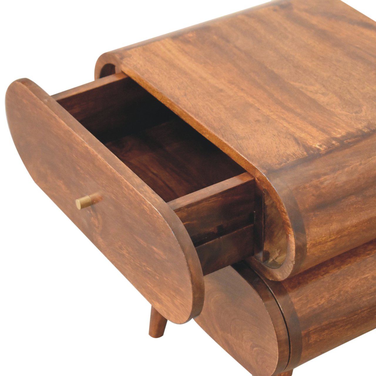 Brescia Bubble Chestnut Mango Wood Bedside table