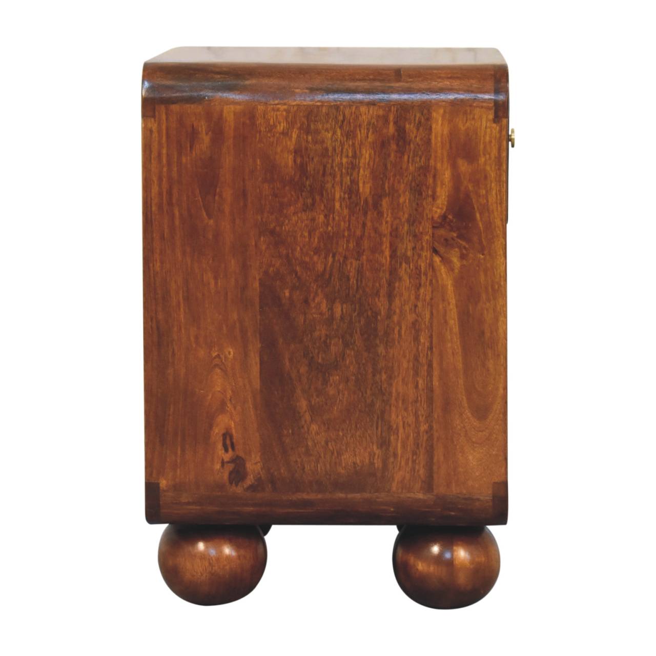 Como Chestnut Open Woven Bedside Table with Drawer