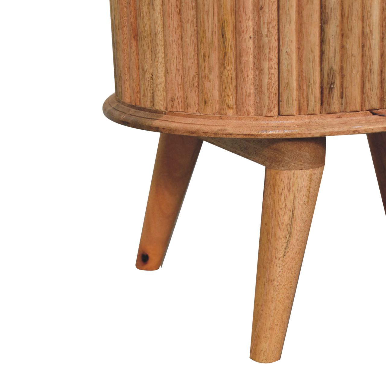 Lecco Natural Mango Wood Nordic Bedside Table
