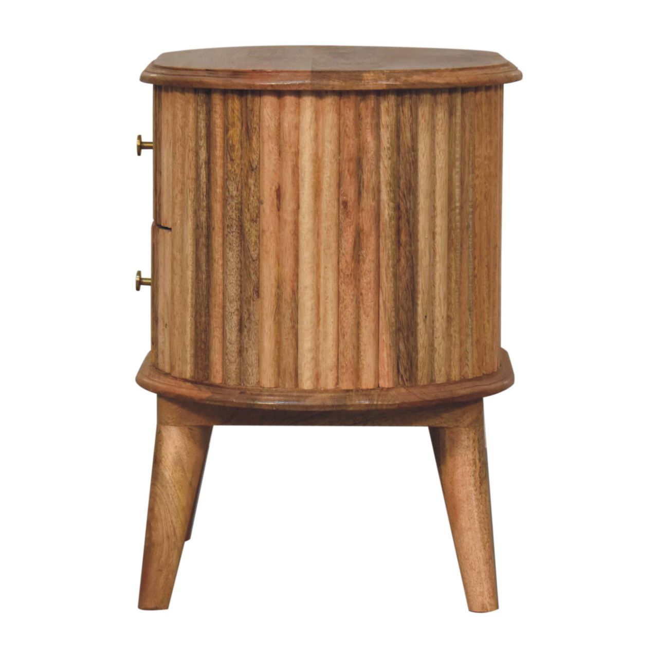 Lecco Natural Mango Wood Nordic Bedside Table